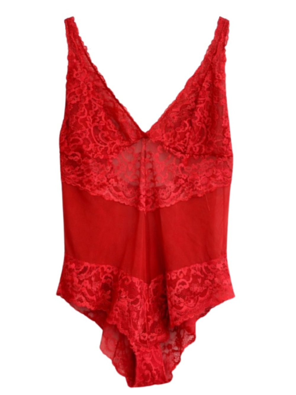 La Vie En Rose Red Lace & Mesh Bodysuit – XXL (D–DDD) – NWT